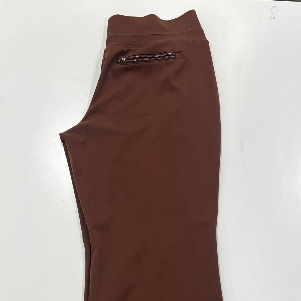 Athleta Venice Wide-Leg High-Rise Brown Pull-On Pants, size Large - Picture 7 of 7